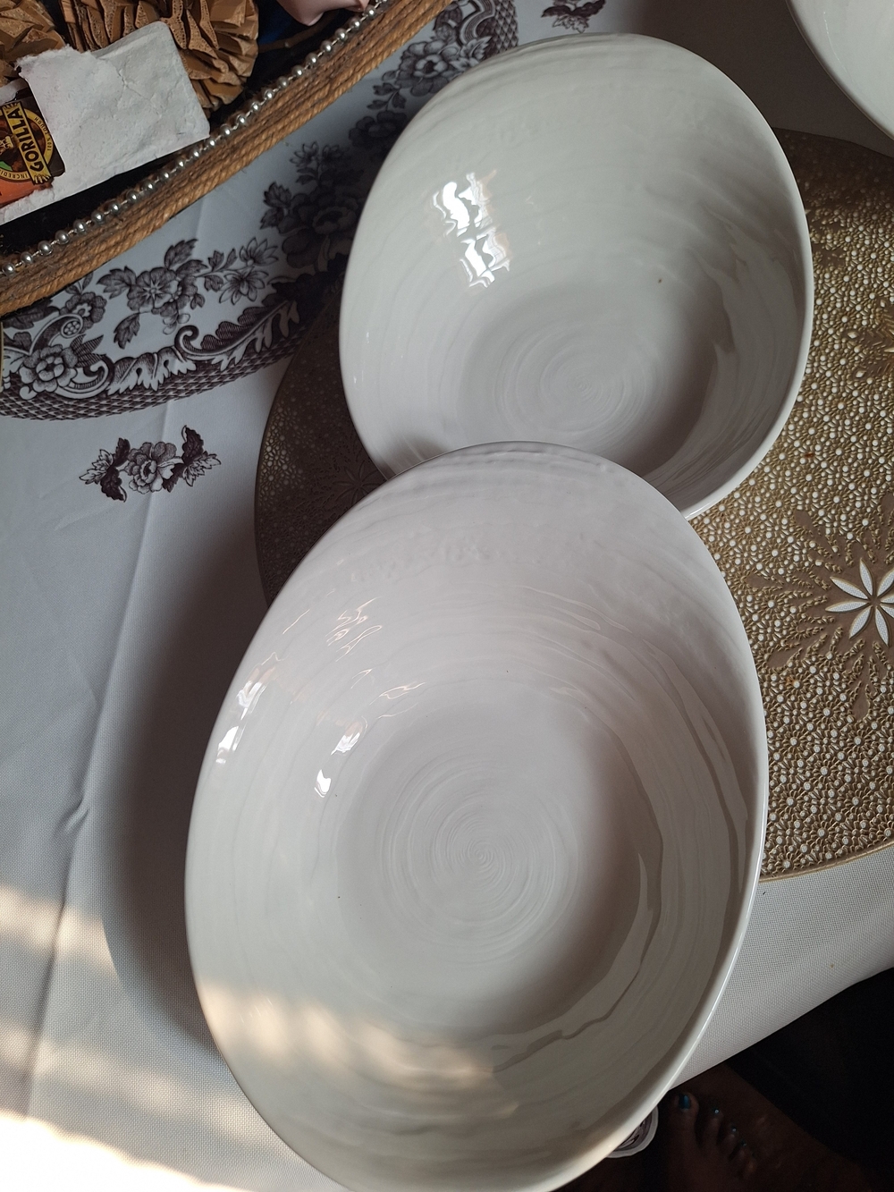 Steelite International White Ceramic Serving Bowls 2.made In England